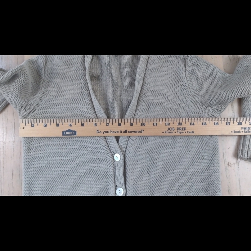Lands End Canvas Chunky Button Front Cardigan - image 2